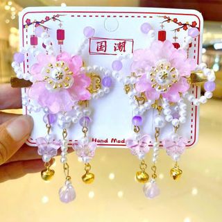 VĨ 2 KẸP TÓC CỔ PHONG HOA PHA LÊ