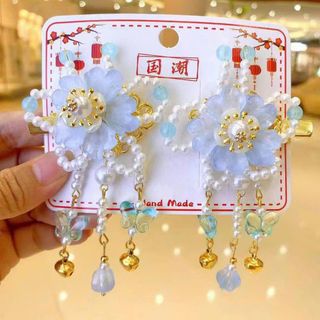 VĨ 2 KẸP TÓC CỔ PHONG HOA PHA LÊ