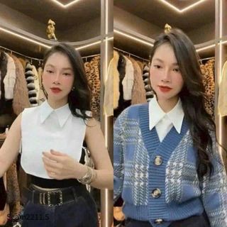 CỔ ÁO SƠ MI GIẢ 2 KIỂU – CỔ SEN & CỔ NHỌN CHO NÀNG SÀNH ĐIỆU - PIPI STORE