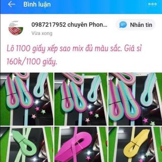 Giấy xếp ngôi sao mẫu mới, giấy màu đẹp y hình