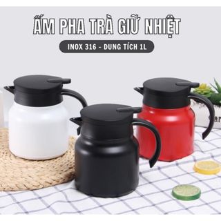 Ấm pha trà inox 316 kiểu Nhật 1000ml Ấm pha trà giữ nhiệt inox 316 - 1000ml