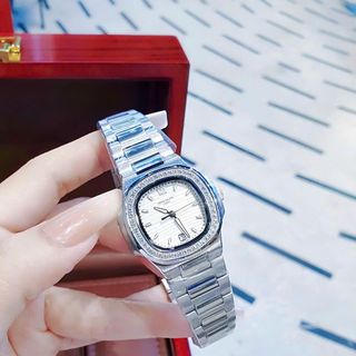 ĐỒNG HỒ NAM NỮ CAO CẤP FATEK DÂY THÉP MÁY CƠ VÀ PIN MẶT VUÔNG