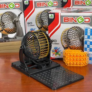 Loto bingo 90 số, lô tô bingo 90 số BỘ ĐỒ CHƠI LỒNG QUAY LÔ TÔ BINGO 90 SỐ