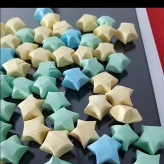 Ngôi sao giấy xếp sẵn siêu đẹp xếp kỹ nha