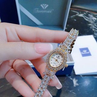 ĐỒNG HỒ NỮ CHÍNH HÃNG FUNMEI F2047 ĐÍNH PHA LÊ FULLBOX TEM HÃNG