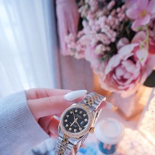 ĐỒNG HỒ NAM NỮ CAO CẤP RÔLET DÂY THÉP DEMI VIỀN HỘT