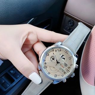 XẢ KHO ĐỒNG HỒ NAM TRUNG CẤP TAD HẺUER DÂY DA CHONOGRAP