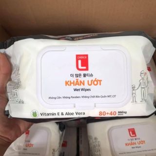 Khăn ướt Hàn Quốc 120 tờ Choice L, Khăn ướt wet wipes Hàn Quốc 120 tờ Choice L