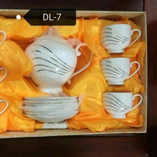 Bộ Ấm Chén Đĩa Kê Hàn Quốc Tròn Rẻ, Bộ 6 ly trà, Bộ 6 ly dĩa bình trà
