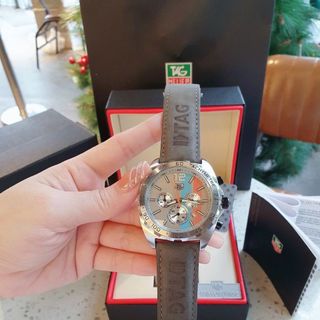 SALE BỎ MẪU ĐỒNG HỒ NAM TRUNG CẤP TAD HEUER CHONOGRAP DÂY DA LỘN