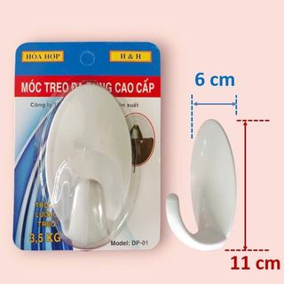 Vỉ 1 móc treo dán tường siêu dính chịu lực 3.5 kg HÒA HỢP DP-01 (size lớn)