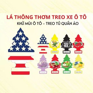 Lá thơm Little Trees treo xe ô tô - lá thông thơm mùi tủ quần áo và phòng ngủ