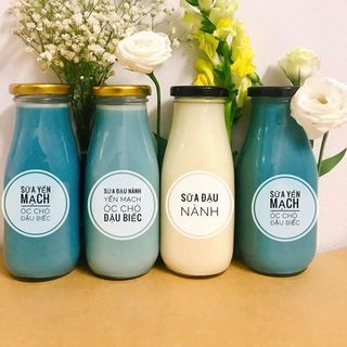 Chai thủy tinh đựng sữa hạt 200ml
