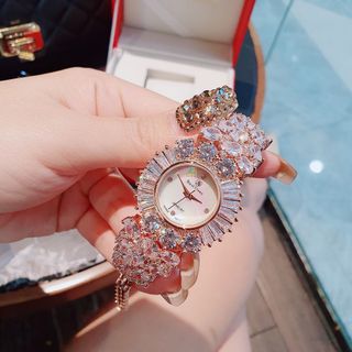 ĐỒNG HỒ NỮ CAO CẤP RODAL ĐÍNH FULL PHA LÊ VÀNG