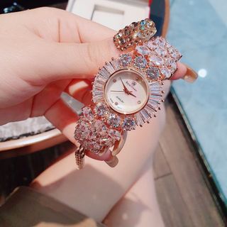 ĐỒNG HỒ NỮ CAO CẤP RODAL ĐÍNH FULL PHA LÊ VÀNG