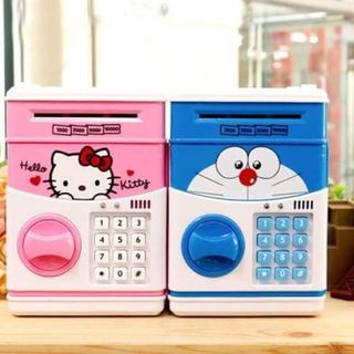 Két sắt mini cho bé, doreamon, doremon, hello kitty