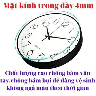 Đồng hồ treo tường trang trí nhà cửa REDEPCHAT68 - Bảo Hành 12 tháng - Đường kính 30cm QUARTZ
