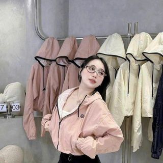 Áo khoác dù nhăn 2 lớp dành cho nữ