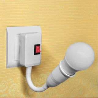 ĐUI ĐÈN E27 UỐN CONG CÓ CÔNG TẮC