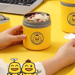 BÌNH Ủ CHÁO CON VỊT VÀNG 450ML KÈM MUỖNG