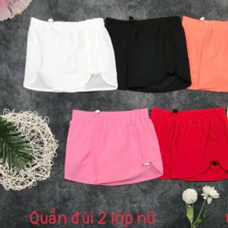 Quần đùi 2 lớp nữ rút dây