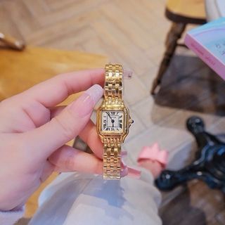 ĐỒNG HỒ NỮ CAO CẤP CATIƠR PANTHERE MẶT VUÔNG HAI SIZE MÀU VÀNG
