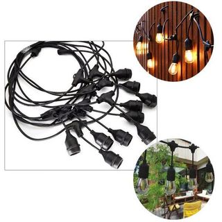 DÂY ĐUI ĐÈN TRANG TRÍ E27 CHỐNG NƯỚC 10M (15 ĐUI)