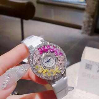 ĐỒNG HỒ NỮ SIÊU CẤP GRAF MẶT FULL HỘT XOÀN NHÂN TẠO SANG TRỌNG