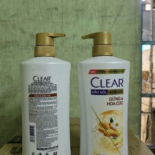 Dầu Gội Clear Gừng & Hoa Cúc 623ml Chính Hãng (Thùng 12 Chai)
