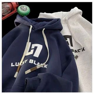 Áo Hoodie in Lucky Black nam nữ