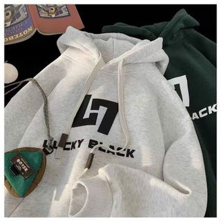 Áo Hoodie in Lucky Black nam nữ