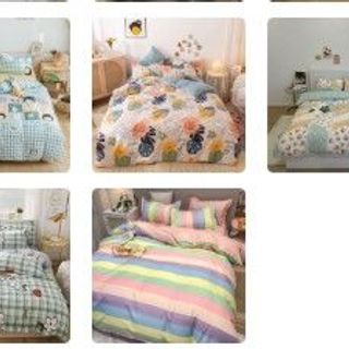 Bộ Chăn Ga Gối Cotton Hoa Văn Dành Cho Căn Hộ Dịch Vụ, Homestay, Khách Sạn Cao Cấp Mềm Mịn CHƯA GỒM CHĂN