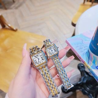 ĐỒNG HỒ NỮ CAO CẤP CATIƠR PANTHERE MẶT VUÔNG HAI SIZE MÀU DEMI