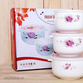 BỘ 3 THỐ SỨ CAO CẤP CÓ NẮP