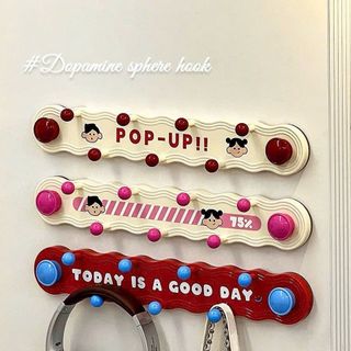 Thanh Móc Treo Cốc Hút Tổ Ấm Pop Up Dễ Thương, Móc Hút Chân Không Treo Đồ Nhà Tắm, Đồ Bếp, Móc Treo Sau Cửa