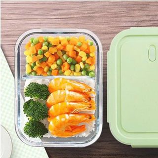 HỘP THỦY TINH 2 NGĂN 1000ML CHỮ NHẬT BX1001