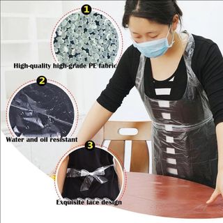 Set 25 Cái Tạp Dề Nilon Chống Dơ, Bẩn Giữ Vệ Sinh Dùng 1 Lần
