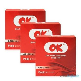 Bao cao su OK hộp nhỏ 3 cái nhiều hương