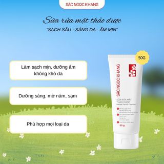 Sữa Rửa Mặt Thảo Dược Sắc Ngọc Khang [Tuýp 50g]