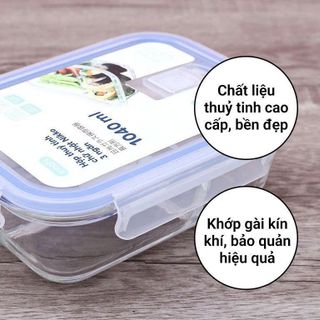 HỘP THỦY TINH CHỮ NHẬT 640ML BX1002 (T36)