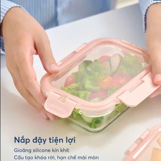HỘP THỦY TINH CHỮ NHẬT 640ML BX1002