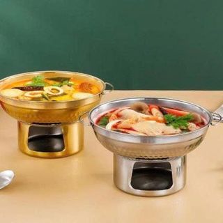 NỒI LẨU BẾP CỒN MINI 22CM BẰNG THÉP KHÔNG GỈ