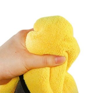 Khăn lau ô tô xe hơi siêu thấm hút 30x30 - màu vàng