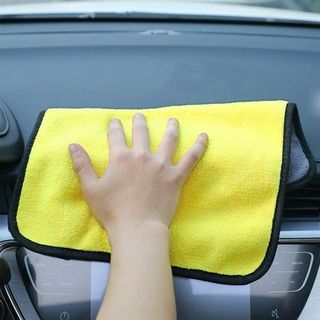Khăn lau ô tô xe hơi siêu thấm hút 30x30 - màu vàng