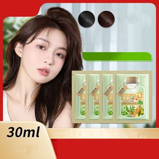 10 Gói Nhuộm Tóc Bạc, Nhuộm Đen Thảo Dược Tặng Kèm Dụng Cụ Nhuộm Và Gói Giữ Tóc