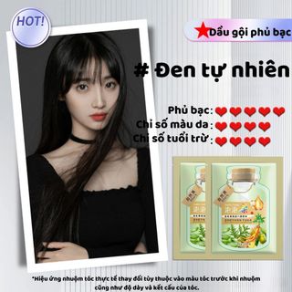 10 Gói Nhuộm Tóc Bạc, Nhuộm Đen Thảo Dược Tặng Kèm Dụng Cụ Nhuộm Và Gói Giữ Tóc