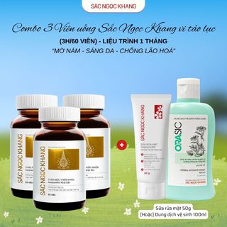 COMBO 03 Viên Uống Sắc Ngọc Khang Vi Tảo Lục [60 (Liệu trình 1 tháng) TẶNG 1 TRONG 2 QUÀ