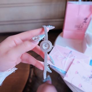 ĐỒNG HỒ NỮ CHÍNH HÃNG BRIDETALK MẶT TRÒN FULL ĐÁ MINI FULLBOX TEM