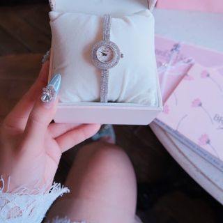 ĐỒNG HỒ NỮ CHÍNH HÃNG BRIDETALK MẶT TRÒN FULL ĐÁ MINI FULLBOX TEM