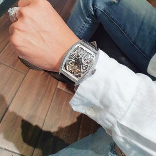 ĐỒNG HỒ NAM SIÊU CẤP PRANCK MULER LỘ MẶT VIỀN XOÀN AUTOMATIC